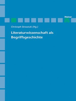 cover image of Literaturwissenschaft als Begriffsgeschichte